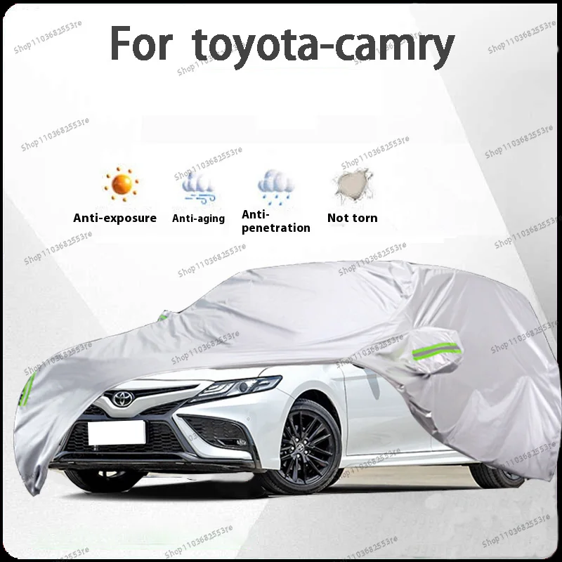 

Автомобильный чехол для Toyota Camry Fit — водонепроницаемый, пылезащитный, солнцезащитный козырек (УФ), снегозащитный | Серебряное полное покрытие с защитой в течение всего дня