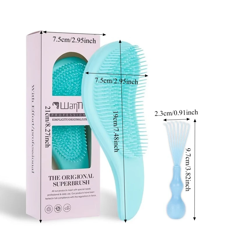 Detangling Hair Brush Anti‑Static Massage Hair Comb No Pain Tangle Free Hairbrush For Wet Dry Curly Thick Hair With Gift Box