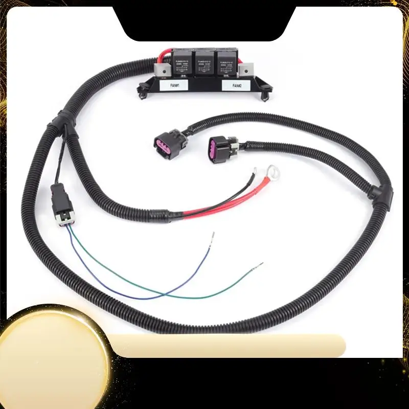 

Автомобильный электрический двойной вентилятор, жгут проводов, пластиковые автомобильные принадлежности для Chevy Silverado Tahoe GMC Sierra Yukon-A74F