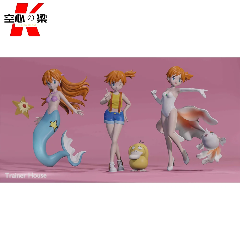 

[1/20 Scale World] Misty & Psyduck & Goldeen & Staryu Mermaid Xiaoxia Toy Figure Decoration