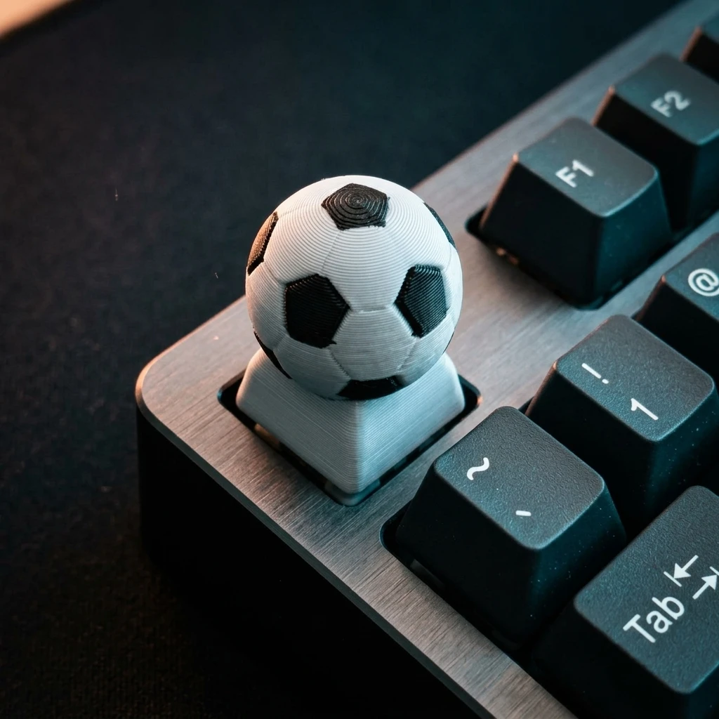 Soccer-ball Design Custom Keycaps Cross Axis PC Gaming Keyboard Peripherals Collection Gift