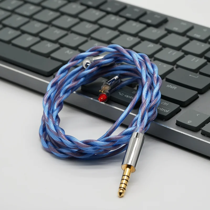 XINHS Y35 2 Core 5N OCC IEM Upgrade Cable MMCX 0.78mm 2Pin QDC 4.4mm Balanced Earphone Wire