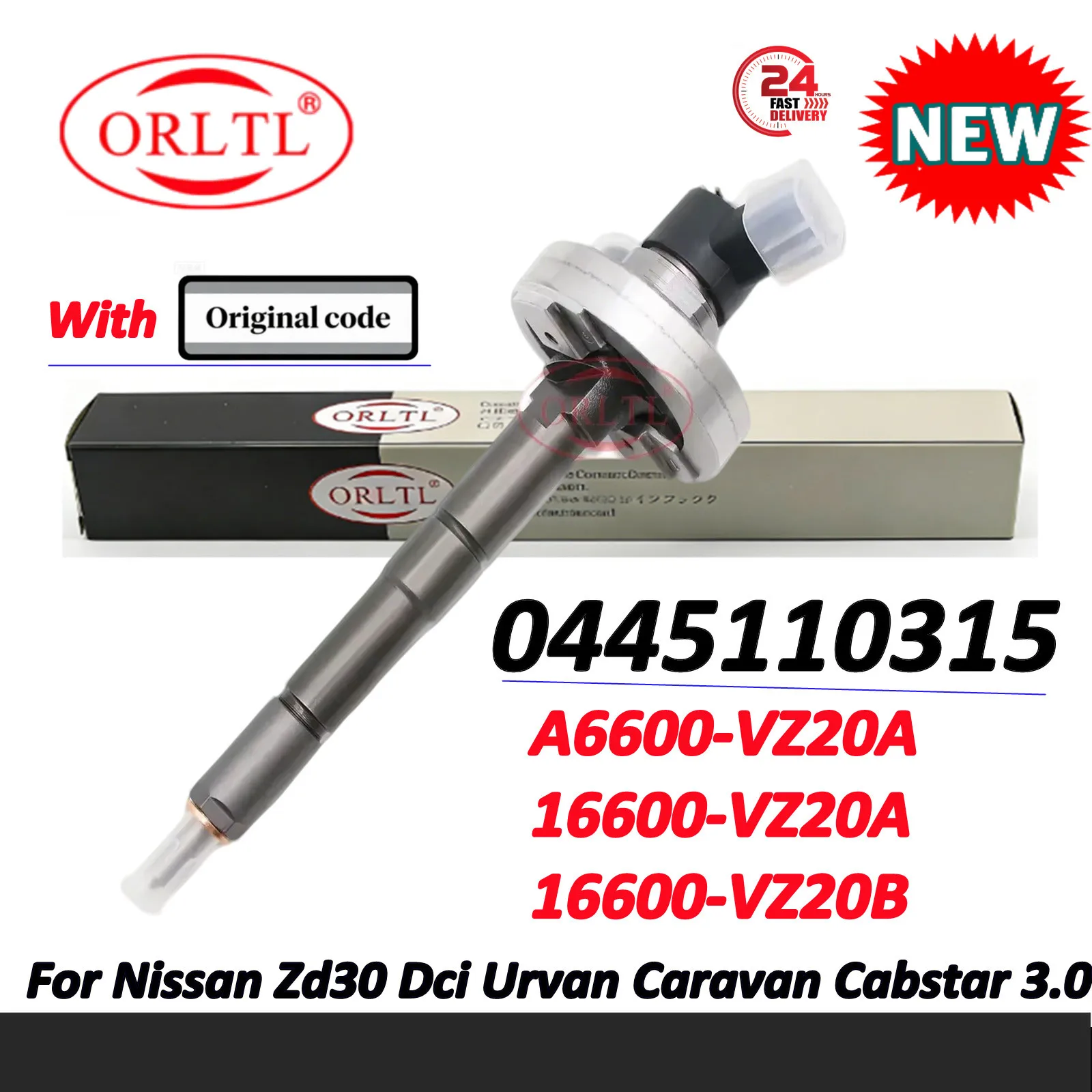 Inyector de Combustible Diésel 0445110315 16600-VZ20A A6600-VZ20A 16600-VZ20B 107750-0650 para Nissan Zd30 Dci Urvan Caravan Cabstar 3.0