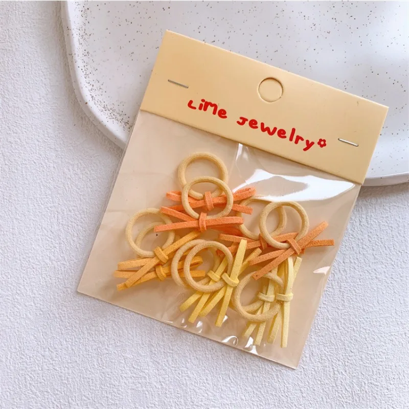 New Kids' Fresh Bowknot Hair Ties. Cute Mini Thumb Elastics, Non-damaging to Hair, Perfect for Taming Flyaways, For Daily Wear