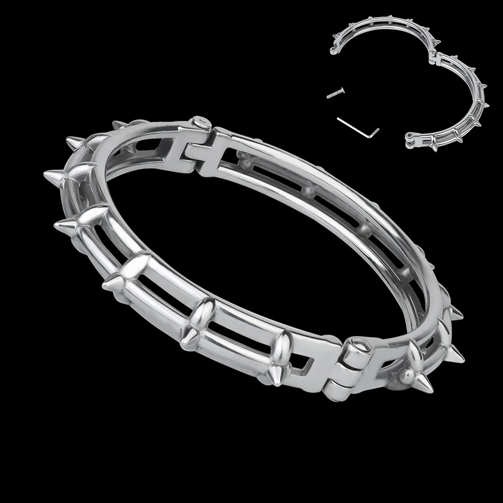 SHAZ Stainless Bdsm Collar Lockable Chokers Slave Bondage Restraints Couple Erotic Games Adult Sex Products 18+ Toys for Adults