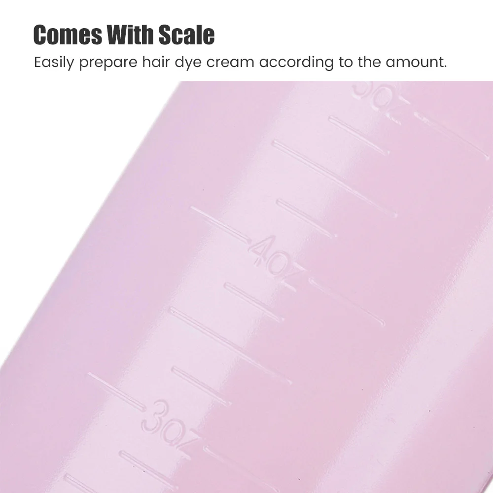 

160ml Multicolor Plastic Hair Dye Refillable Bottle Applicator Comb Dispensing Salon Hair Coloring Hairdressing Styling Tool