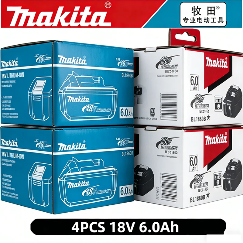 

NEW Original Makita 18v 6Ah for Makita 18V Battery BL1830B BL1850B BL1850 BL1840 BL1860 BL1815 Replacement Lithium Battery