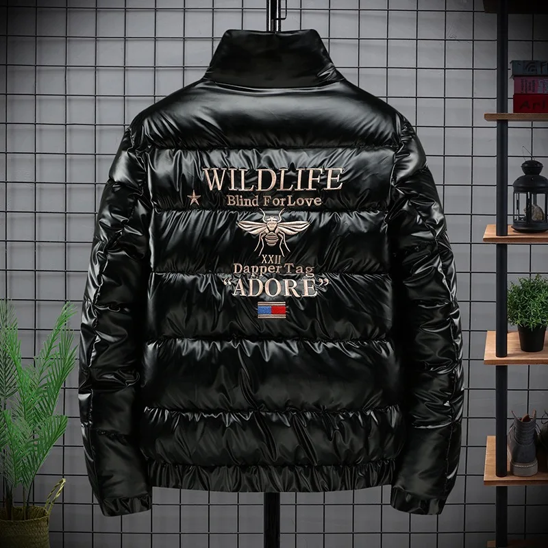 

2025 New Men's Cotton-padded Jacket Plus Velvet Baseball Collar Cotton-padded Jacket Men's Parka Oversized Men Winter Jacket