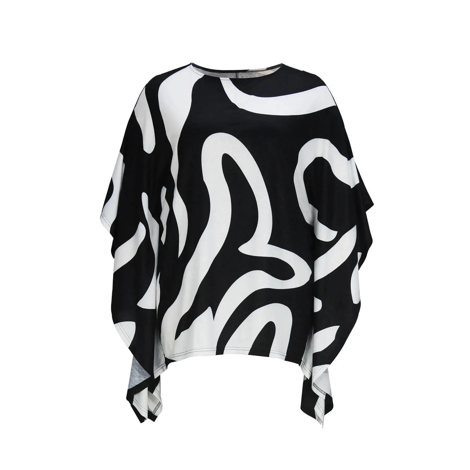 

and Summer Casual Spring Commuting Style Asymmetrical Fashion Print Simple Temperament Top Party Summer Elegantes Casual Y2k