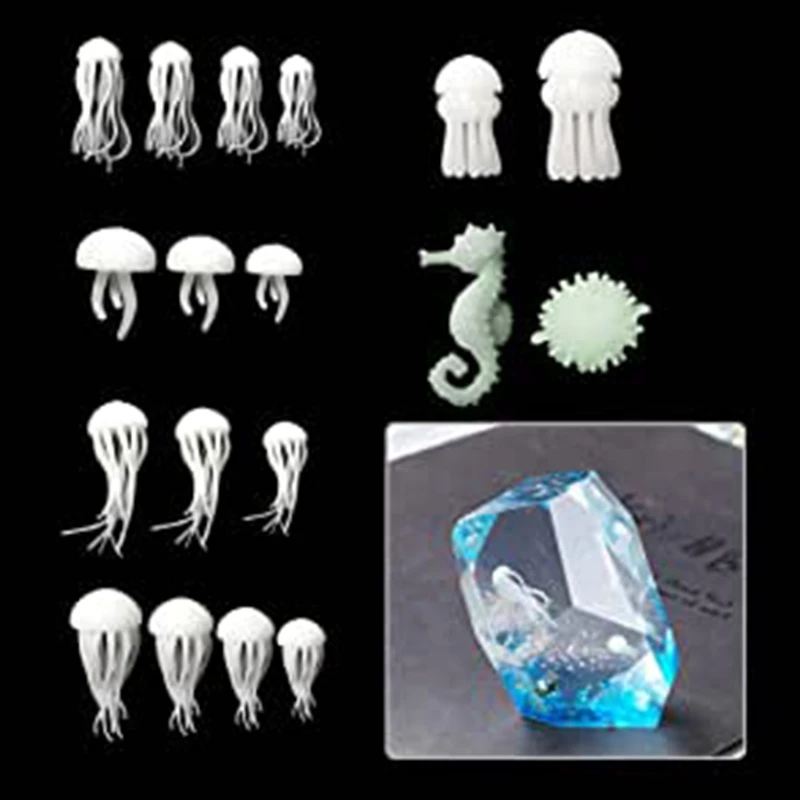 Mini Jellyfish Resin Filler Resin Mold Filler Seahorse Pufferfish Filling Model