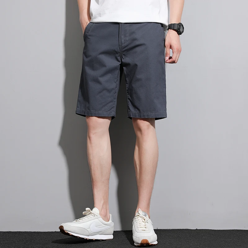 

Мужские повседневные свободные прямые брюки-капри (или шорты до колена) из дышащей быстросохнущей ткани для спорта и отдыха. Летние, модные, удобные, прохладные.