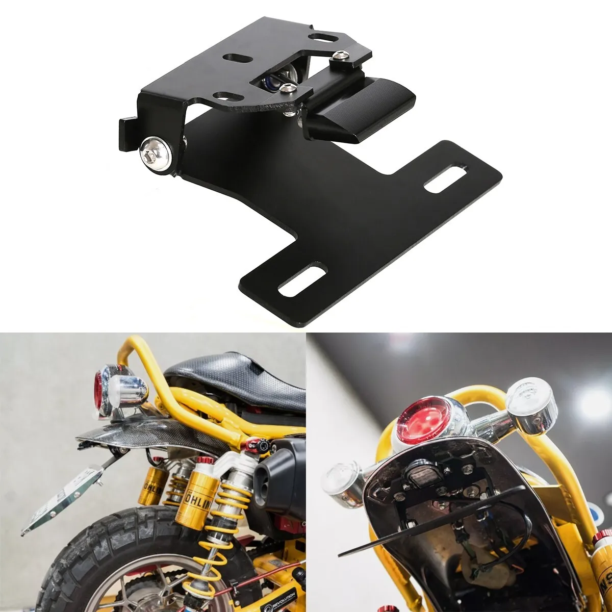 

LED Fender Eliminator Mount Bracket Tail Tidy For Honda MONKEY 125 2019-2024 LED Fender Eliminator Mount Bracket Tail Tidy