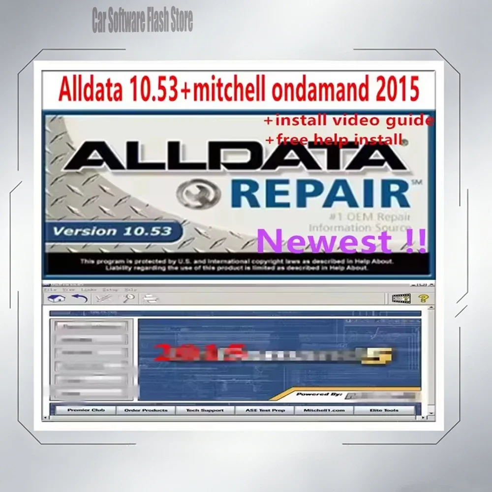 2026 Hot alldata 10.53 software + mitchel l On demand 5 auto repair alldata software All data car software with Wiring diagram