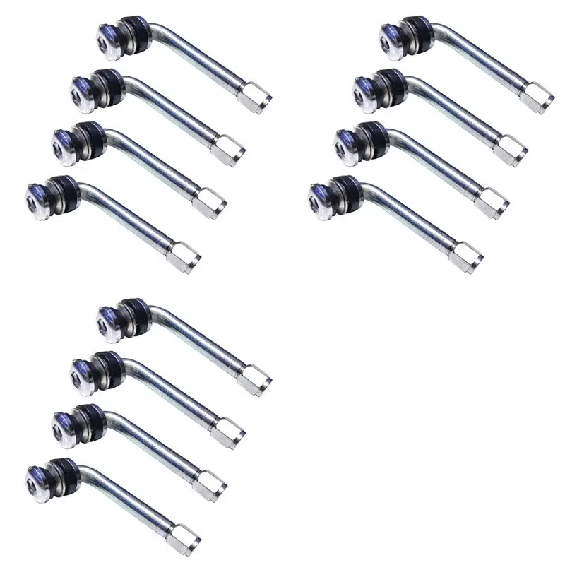 NEW HOT In Stock-12Pcs/Lot YPQZW90DY6 7.15CM 2.5 Chrome Tire Valve Stems 90 Degree Angled Size XL,Universal Various Models