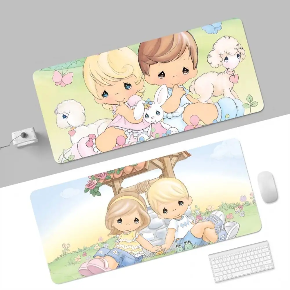 

Precious Moments Cute Anime 90x40cm Big Thickened Mouse Pad Oversized Gaming Keyboard Notebook Table Mat For Teen Girls Bedroom