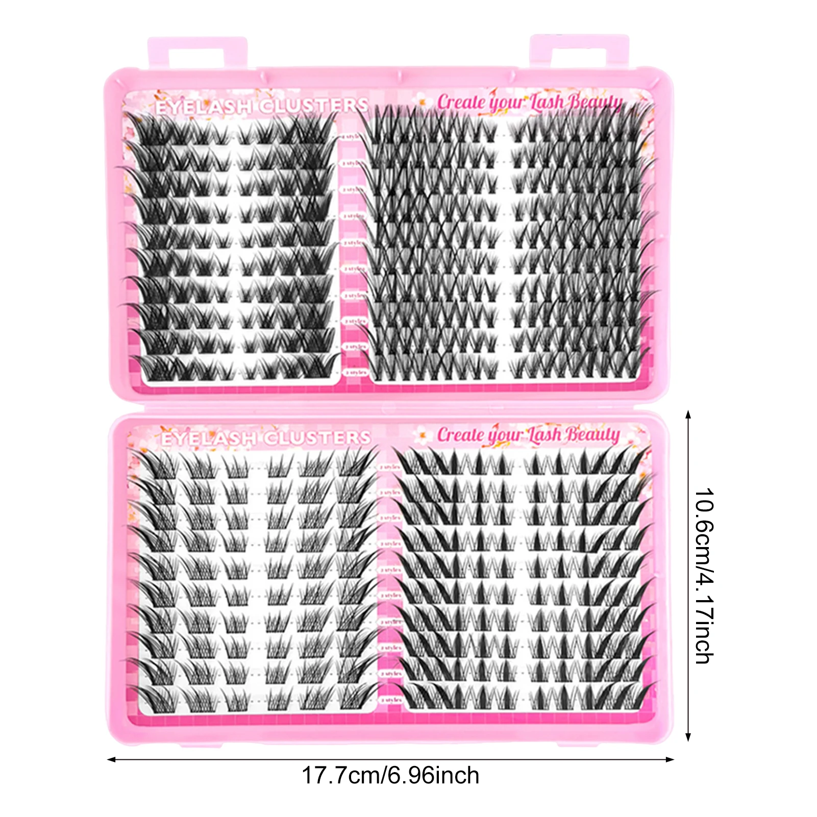 Mix estilo cílios livro natural mangá individual lash cluster natural fino cílios postiços grande capacidade extensão lash