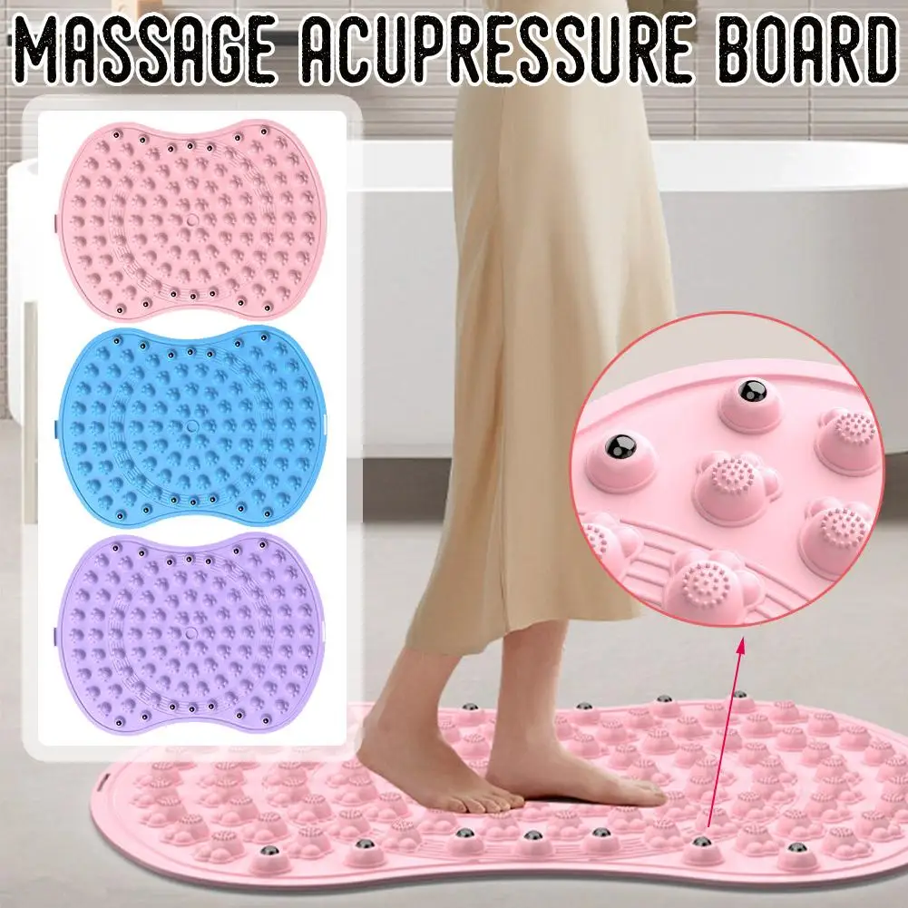 Magnetic Therapy Foot Massage Mat Creative Anti-Slip Office Relaxation Pad Foot Board Fitness Finger-pressing Stone Walk N4Q3