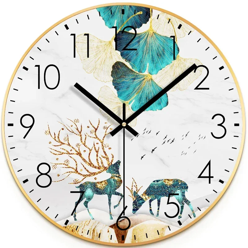

Modern Stylish Living Room Wall Clock Home Decor Items Room Decoration Round Metal Clocks Cheap Watches Watch Wall Clocks