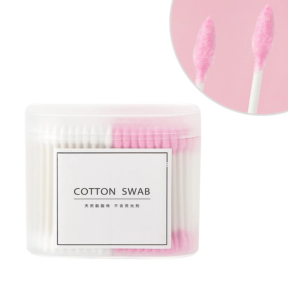 300 Pcs Double-head Swabs Makeup Tool Cotton Ear Compacted Tip Bud Spoon Beauty Accessories