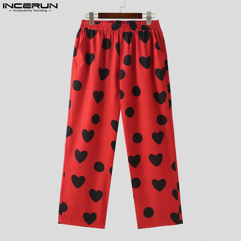 2024 Men Pants Printing Elastic Waist Loose Joggers Streetwear Fashion Casual Trousers Men Casual Male Long Pants S-5XL INCERUN