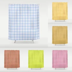 Simple Grid Pattern Bathroom Curtain Home Decoration Waterproof Bathtub Creative Personality Shower