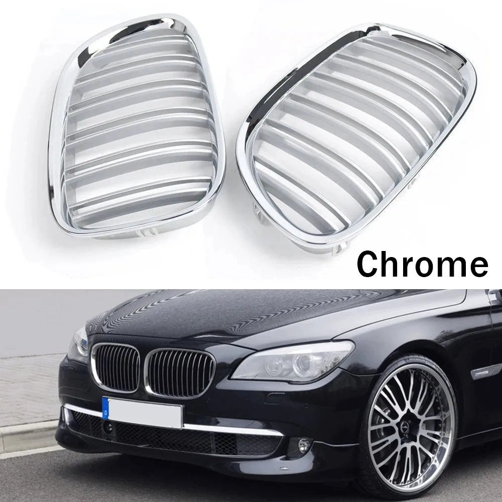 For BMW 7 Series 4-Door Sedan F01 F02 F03 F04 760Li 750Li 750i 2009-2015 Double Line Grille Front Kidney Grill Car Replacement