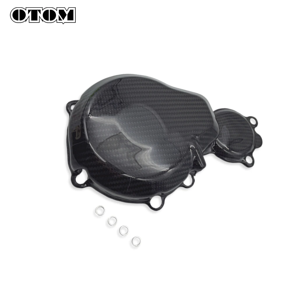 OTOM 2024 Motorcycle Ignition Cover Guard Carbon Fiber Magneto Protector For KTM HUSQVARNA GASGAS EXCF XWF FE ECF ES 250 350