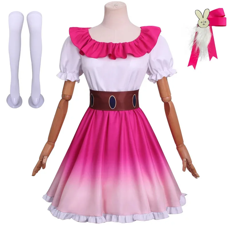 

Anime OSHI NO KO Ai Hoshino Cosplay Costume Dress Lolita Skirt Pink Uniform Halloween Carnival Party Uniform Clothes with Wig
