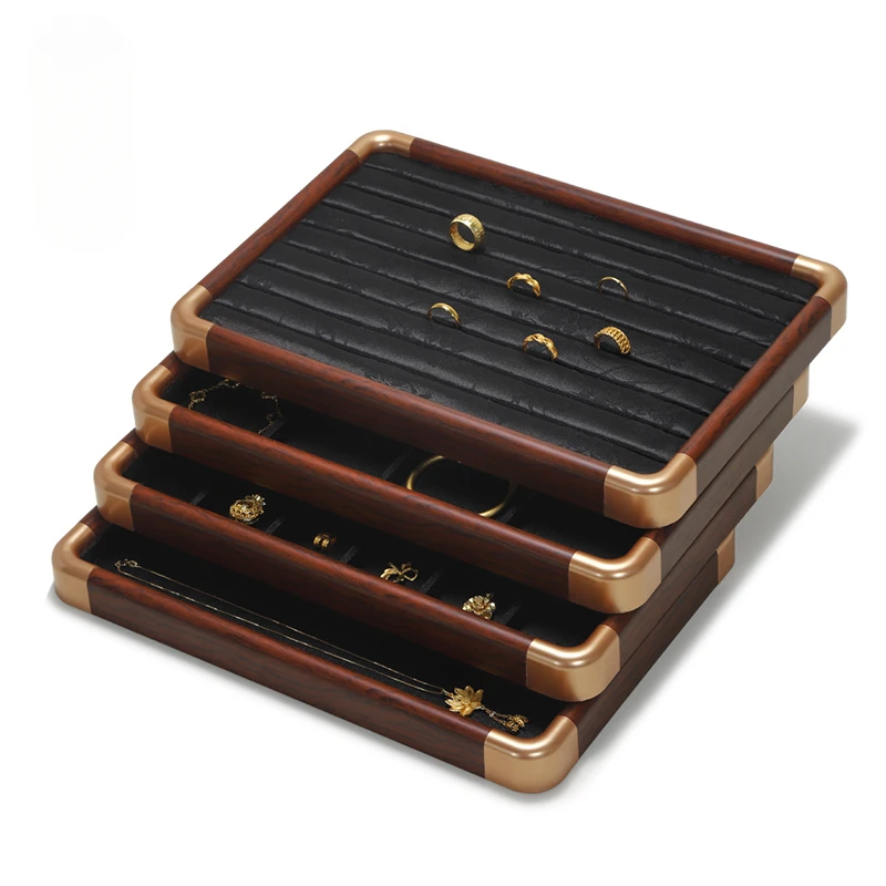 High end jewelry display tray, necklace, bracelet, stationery, jade, jadeite jewelry storage, wooden viewing tray