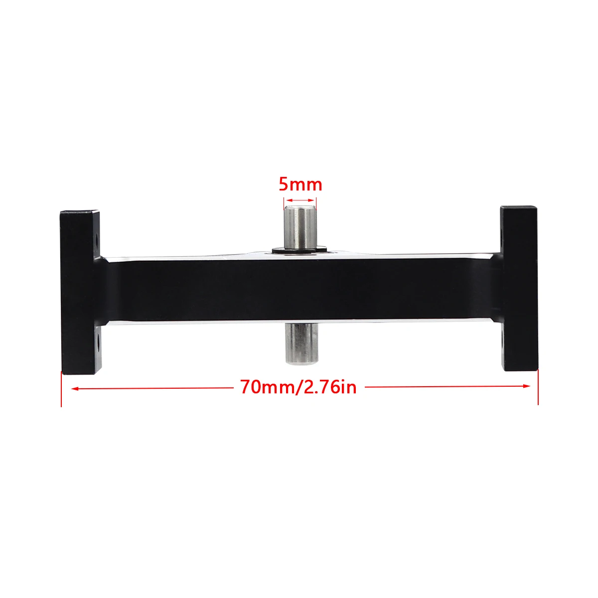 Aluminum Alloy Transfer Case 70mm Width 5mm D-Shaped Shaft For 1/10 RC Crawler Cheater Rigs MOA 1.9 Shafty LCG Chassis Build