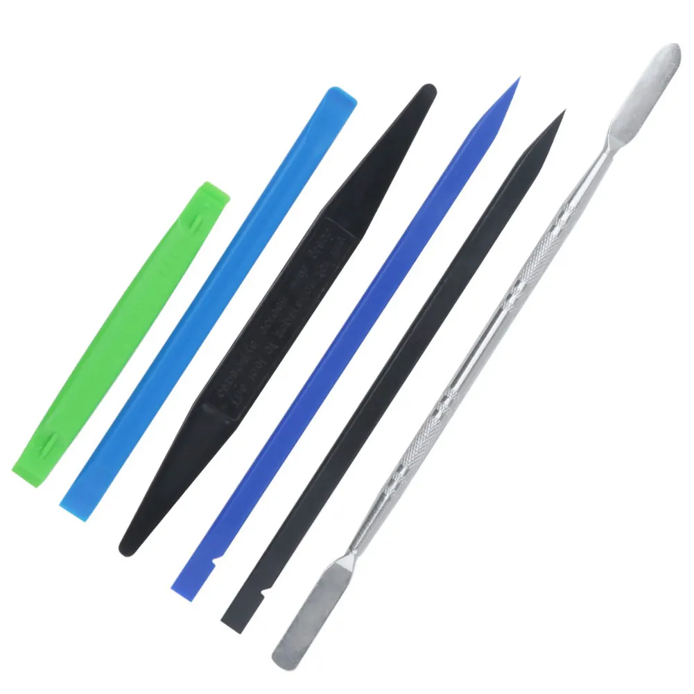6 in 1 strumento di apertura professionale Kit di riparazione del telefono Spudger in metallo Spudger in plastica di Nylon antistatico per strumenti di leva elettronica
