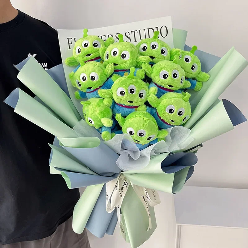 

Kawaii Disney Stitch Lotso Alien Anime Plush Doll Festival Bouquet Gift Box Valentine's Day Girl Friend Birthday Surprise Gift