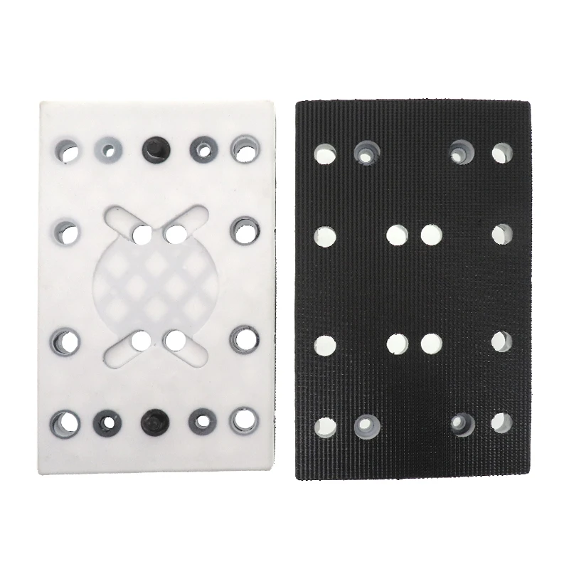 80*130mm Electric Polishing Disc Backing Pad 12Holes Square Hook and Loop Tray Replace RTS 400 REQ for Abrasive Tool