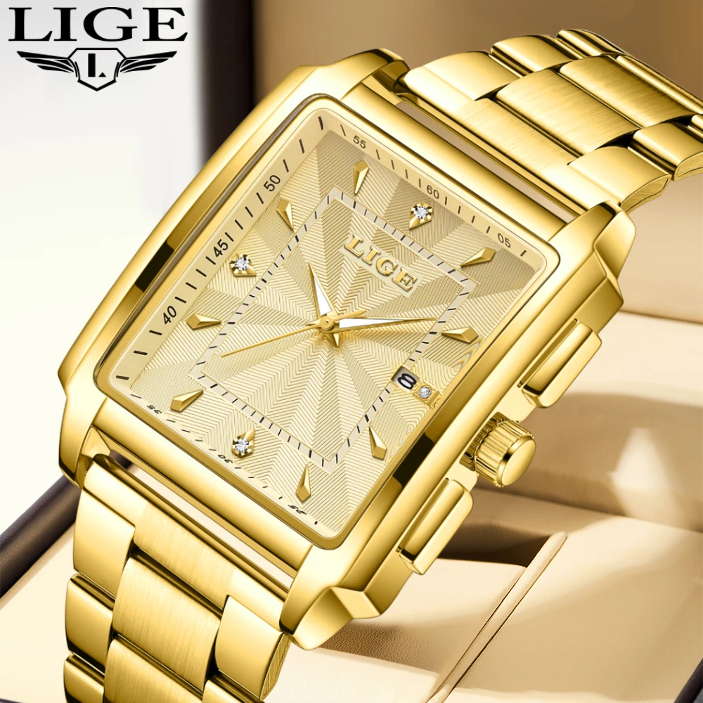 LIGE Men Watch Casual Military Sports Quartz Chronograph Wrist Watches For Men Top Brand Luxury Waterproof Watch Montre Homme