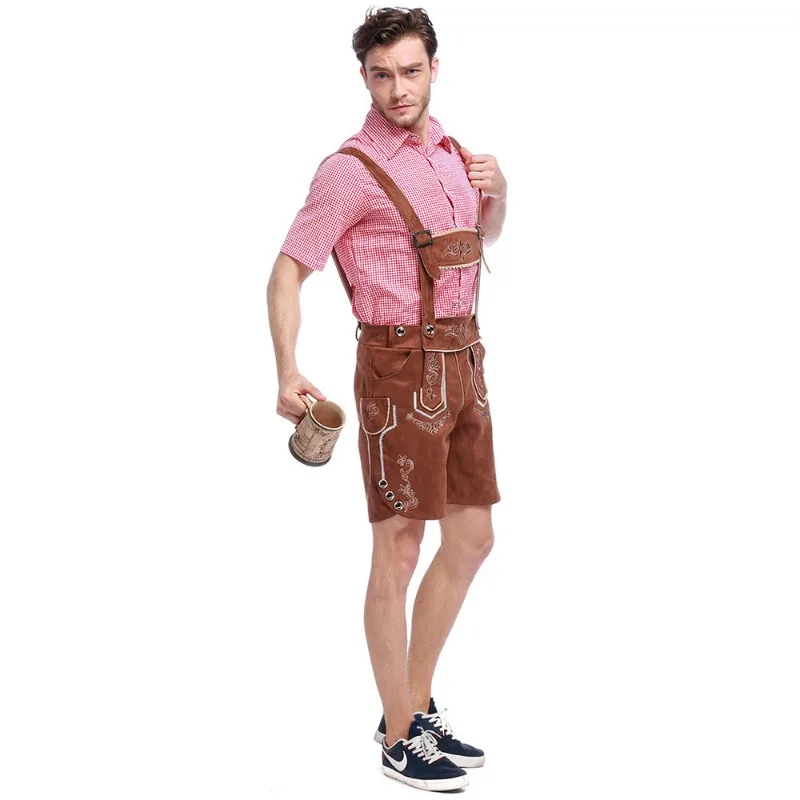 أزياء أمريكية غير رسمية للرجال البالغين أزياء مهرجان أكتوبر الألماني سراويل البيرة أزياء اللعب للرجال