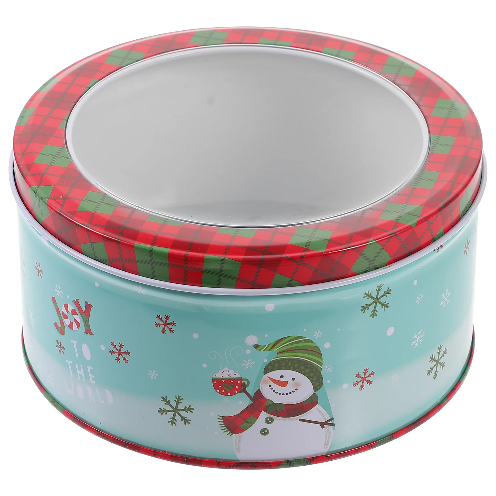 

1pc Candy Box Tinplate Storage Container Tinplate Box Decor For Cookies Biscuits Treats Xmas Gift Packaging Jar Holder