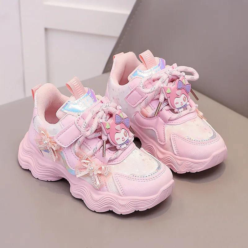 

Kulomi Girls Shoes 2026 New Spring and Autumn Children's Sports Shoes Leather Waterproof Baby Girl Casual Running Shoes