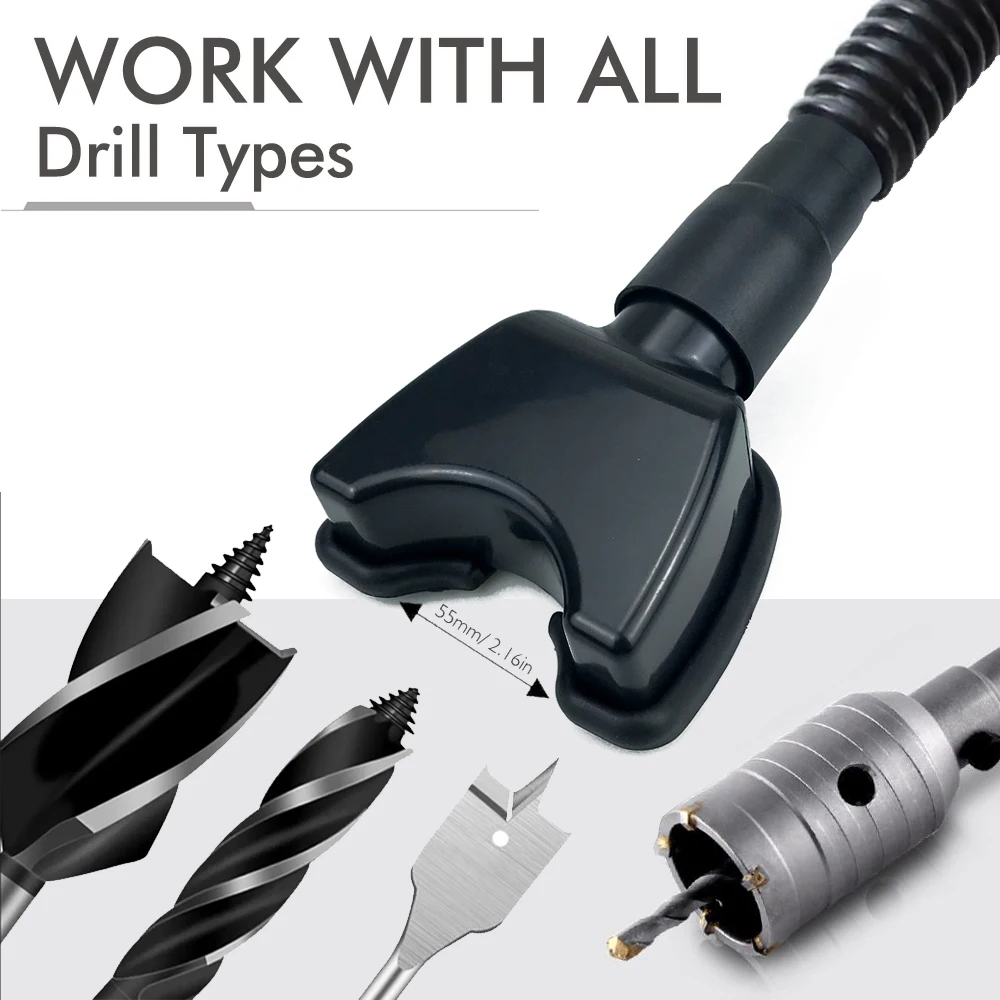 2025 -Free Dust Collector Universial Electric Drill Dust Vacuum Suction Dustproof Device Power Woodworking Tool Accessories