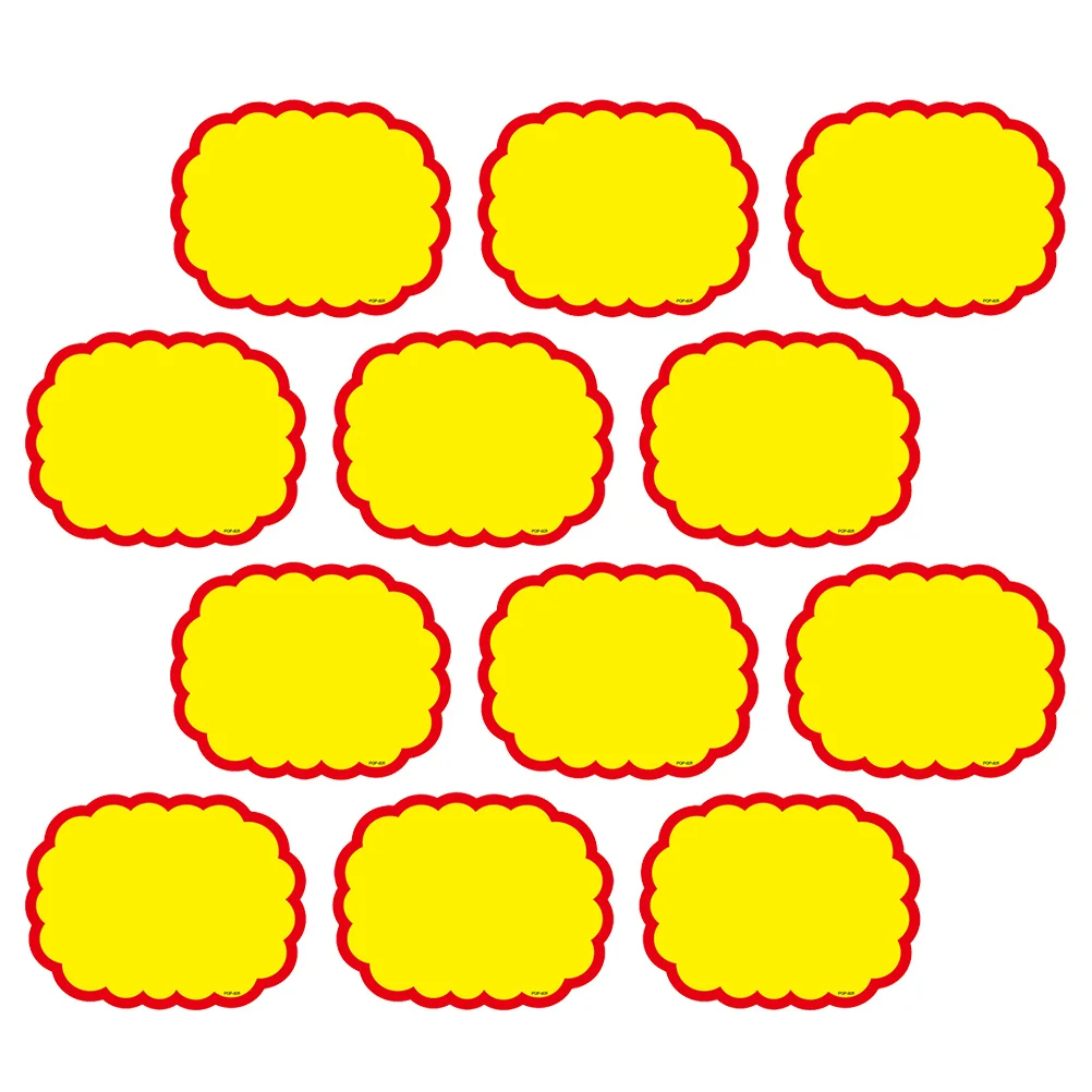 20pcs Price Label Cards Explosion Shaped Paper Tags For Sale Promotion Commodity Price Signs Sturdy Writeable Waterproof Use