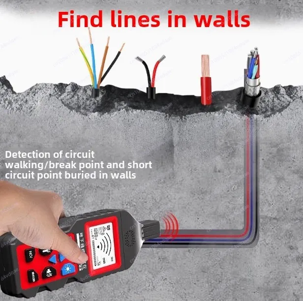 NF-826 Localizador de cables subterráneos Detector de seguimiento de cables Detector de cables de tubería subterránea Fusible Interruptor Disyuntor