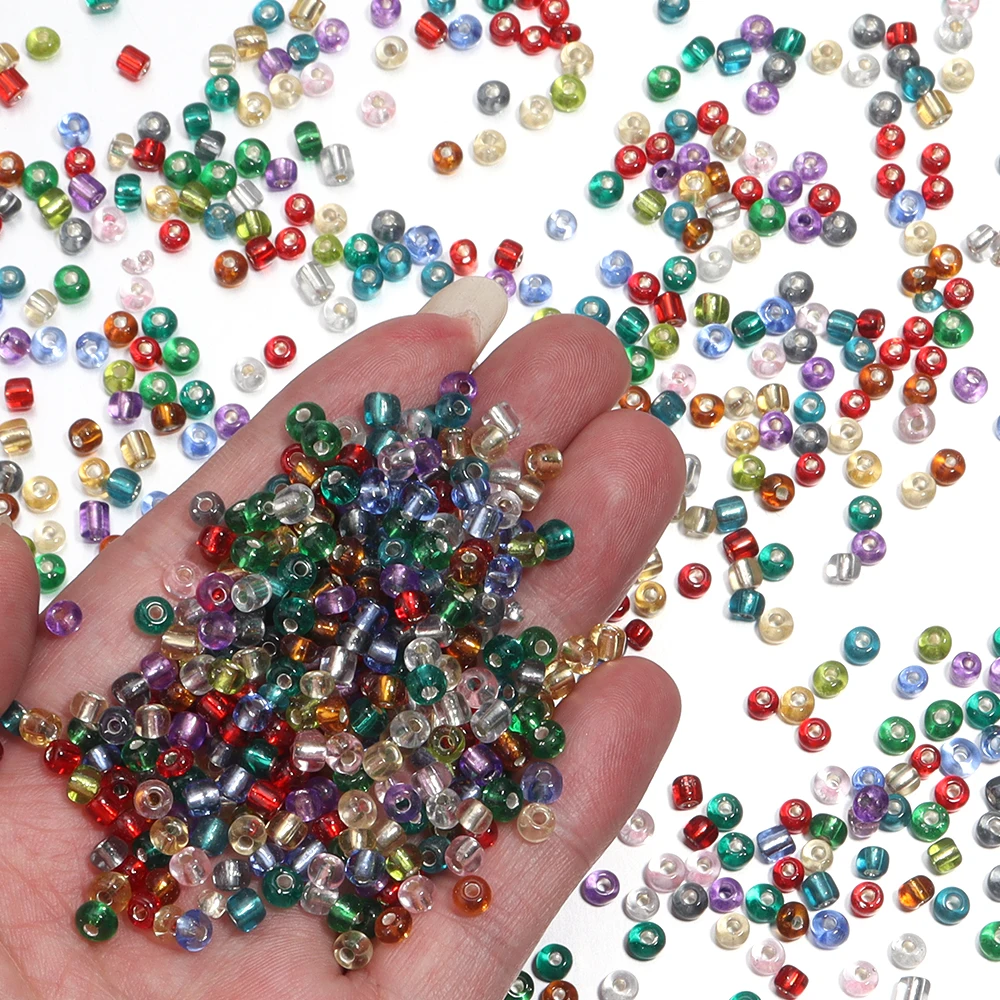 Silver Color Filled Charm Glass Seed Beads Colorful Round Beads For Jewelry Making Loose Beads DIY Earrings Bracelets Wholesales image 5