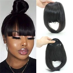 Synthetic Hair Clip in Bangs Fringe Human Hair Bang Clip in Hair Extensions Clip on Bangs with Temples