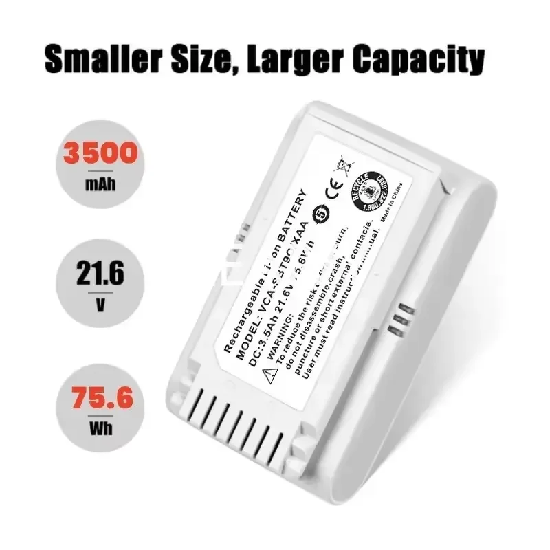 5000mAh Dust Collector Battery for Samsung VS15T7032P4 VCA-SBT90E, VS15R8542S1, Jet90E Pet, Jet70 Turbo, Jet70 Pro, Jet70