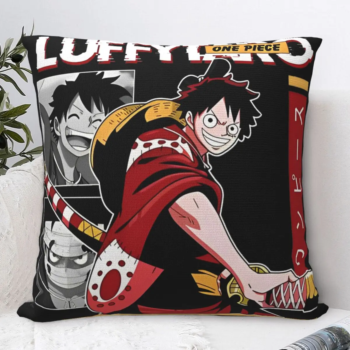 

Luffy Taro One Piece Pillowcase Merch Printing Cushion Cover Pillow Covers Living Room Decorations Zippered Multiple Sizes