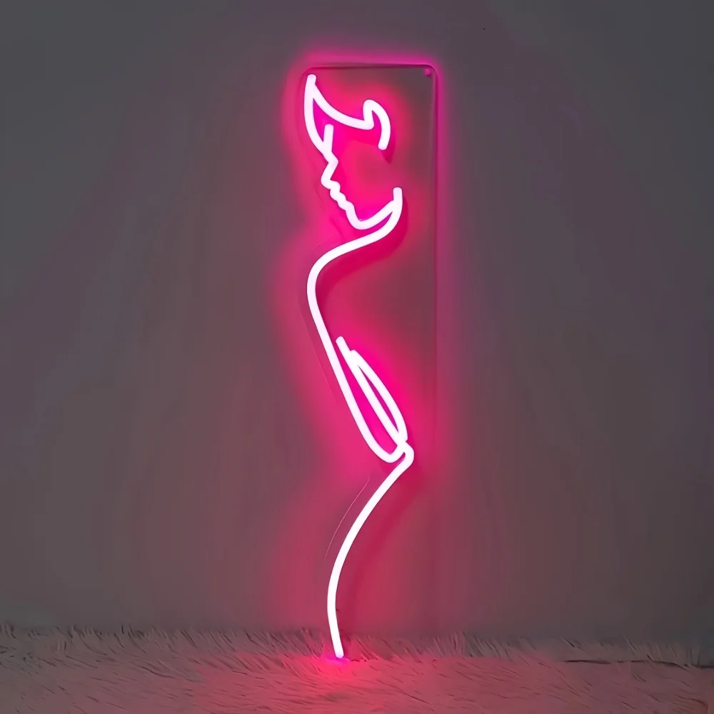 

Popular Human Body Sketch Neon Sign Light LED for Game Room Bar Men Cave Pub Store Wall Decor USB Powered Adjustable Brightness