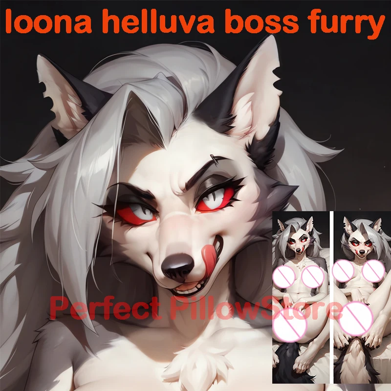 

Dakimakura anime loona helluva boss furry Double-sided Print Life-size body pillows cover Adult pillowcase