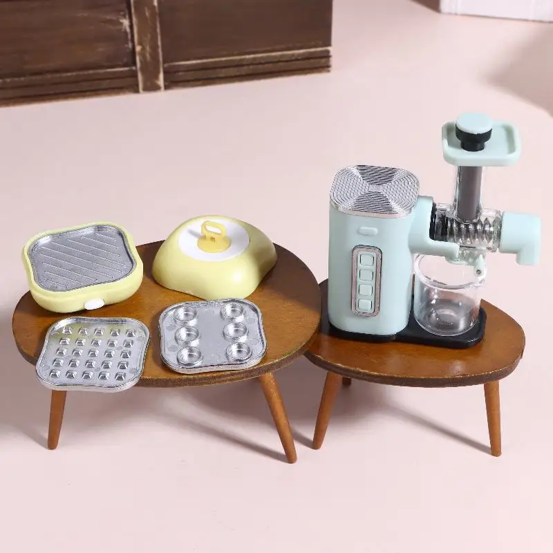 New Dollhouse Mini Kitchenware Dining Table Food Model Dollhouse Kitchen Decoration Dolls House Accessories Micro Scene Props