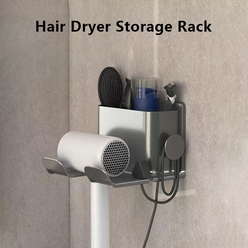 

New Hair Dryer Holder Hair Straightener Stand Nail Free Shelves For Wall Room Bathroom Storage Rack Shelf Bathroom Accessories