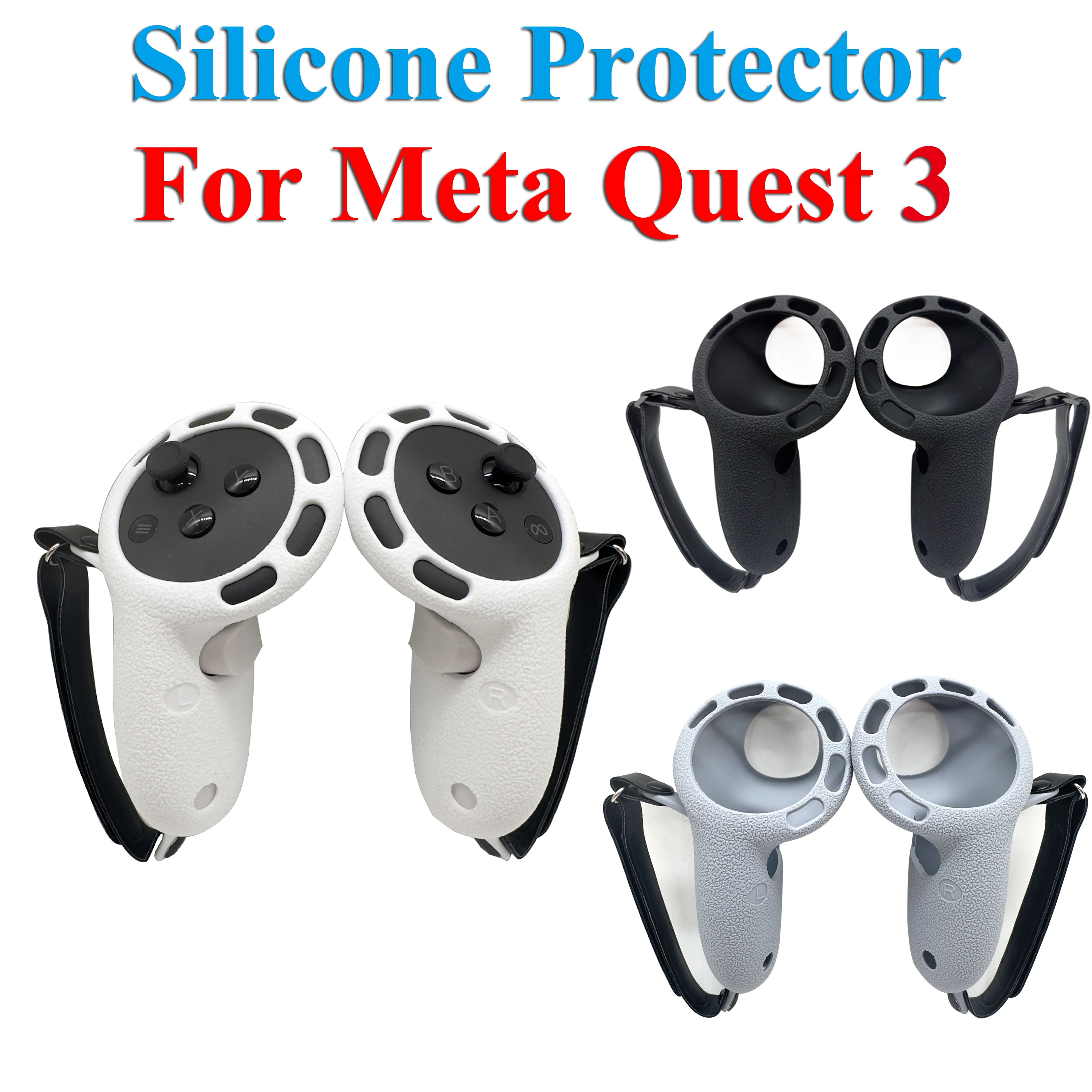 

Silicone Protector For Meta Quest 3 VR Controller Case Grip Handle Cover Anti-fall off Non-slip Sleeve For Oculus Quest 3S Acc