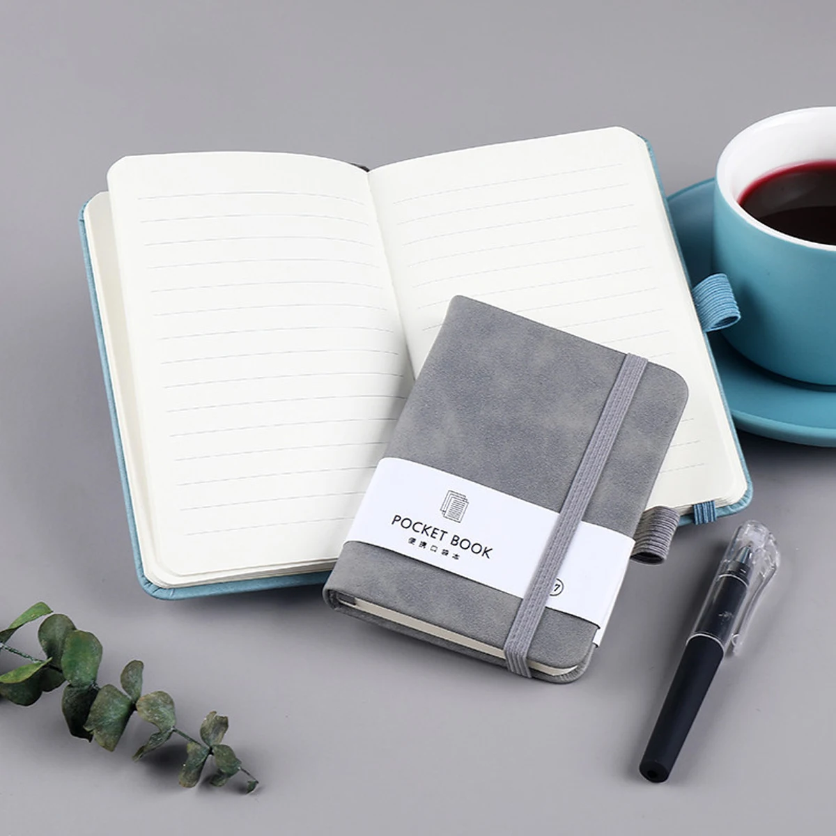 A7 Mini Pocket Ruled Notebook With Pen Holder 100 Sheets /200 Pages Size 3.15×4.33inch